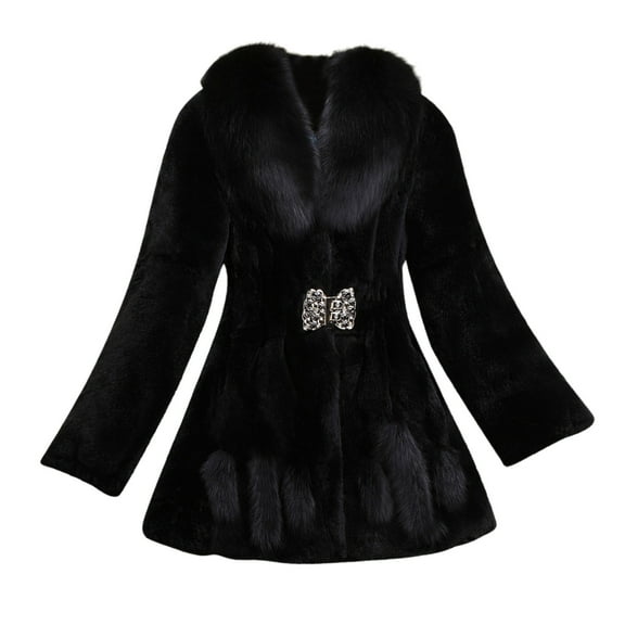 Women Lady Winter Warm Outwear Coat Plush Jacket Overcoat