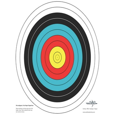 juvale paper bullseye 5 ring shooting targets for archery and gun range 17 5 in 30 pack walmart com