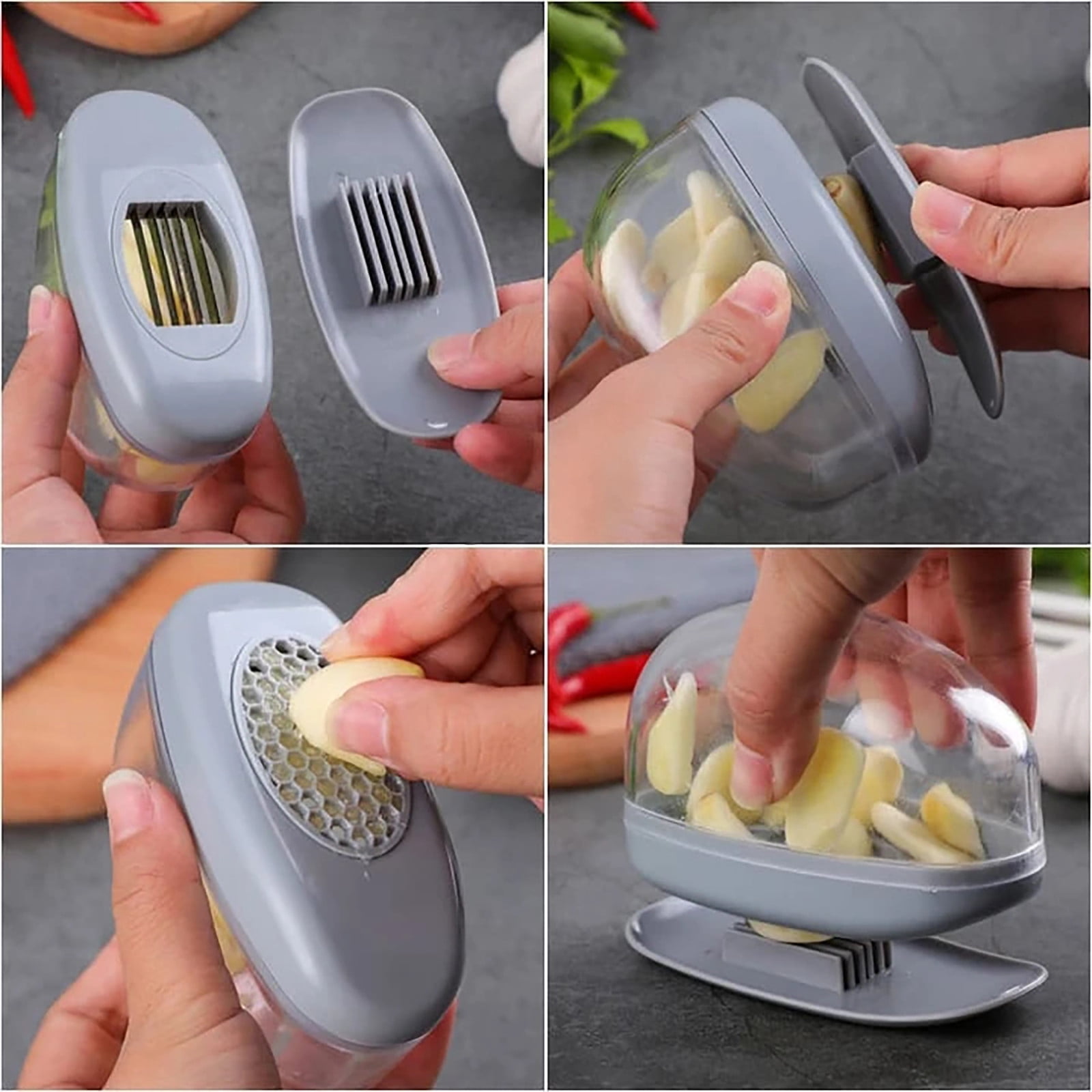 Garlic Press, 2 in 1 Garlic Slicers And Mincer, Professional Food Grade  Garlic - Walmart.ca