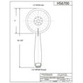 thumbnail image 4 of Westbrass HS6700-07 5" Round Thin 6-Function Adjustable Spray Hand Shower, Satin Nickel, 4 of 8