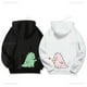 thumbnail image 5 of Sudadera con capucha térmica informal a juego para recién casados Sudadera con capucha de moda Y2k Sudadera con capucha de dinosaurios a juego para parejas Sudadera con capucha con estampado de bolsil, 5 of 5