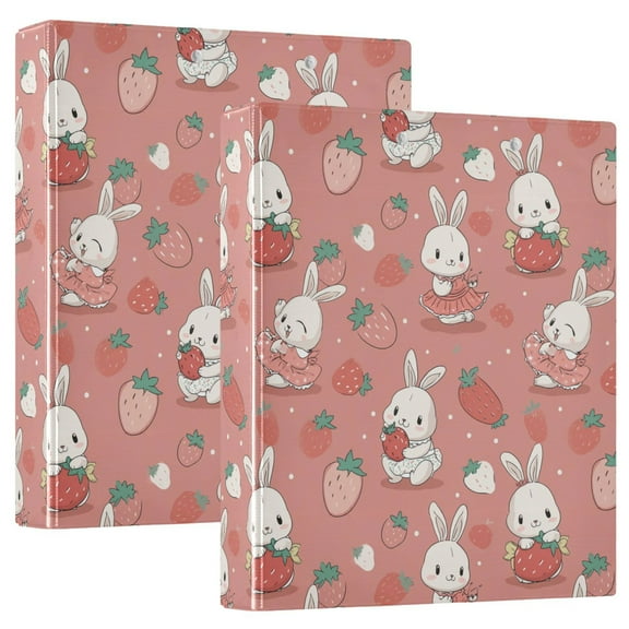 Three Ring Binder Bunny in A Skirt 1.5 Inch Round Binder D-Rings for Office Supplies and More