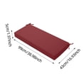 thumbnail image 2 of Outdoor Bench Cushion Waterproof Fade Resistant Patio Furniture Cushion, Non- Rectangle Bench Pad with Ties for Garden Swing Porch Sofa Settee, Colorfast Outdoor Seat, 2 of 6
