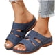 thumbnail image 2 of Sandalias de Cuña de las Mujeres Casuales Perforadas una Correa Mulas, Zapatillas Abiertas Del Dedo Del Pie de las Mujeres Verano Transpirable, 2 of 9