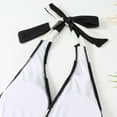 thumbnail image 4 of HAPIMO One Piece Monokini Sets Swimsuit Bathing Suit Vintage Floral Beachwear with Cover Up Wrap Skirt Swimwear Tropical Hawaii Hot Spring Beach Dress Clearance Black M, 4 of 8