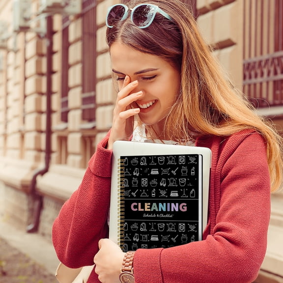 Cleaning Planner for Adults 2026 Daily Weekly Monthly Cleaning Schedule Notebook Household Chores Organizer Journal for Home Improvement Planner Black 11 In