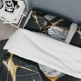 thumbnail image 4 of Designart "Marbled Gold Geode Abstraction II" Abstract Marble Bedding Covert Set - Modern Black Abstract Bed Set With 2 Shams, 4 of 6