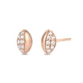 thumbnail image 2 of Jewelili MFY x Anika Rose Gold over Sterling Silver with 1/10 cttw Lab-Grown Diamond Stud Earrings, 2 of 5