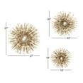 thumbnail image 4 of DecMode Gold Metal Looped Sunburst Wall Decor with Mirror Accent (3 Count), 4 of 14
