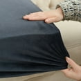 thumbnail image 5 of Holloyiver Velvet Couch Cushion Covers, Wear-Resistant Universal Sofa Covers, Washable Square Stretch Couch Cushion Covers Slipcovers for Sectional Sofa (Dark Gray, Size L), 5 of 8