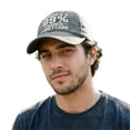 thumbnail image 5 of There's a 99% Chance I Don't Care Dad Hat – Embroidered Distressed Baseball Cap, Funny Sarcastic Adjustable Cap for Men Women, Washed Cotton Unstructured Grey One Size, 5 of 7