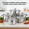 thumbnail image 5 of 12 pcs Pots and Pans Set, Nonstick Kitchen Induction Cookware Suit with Detachable Handle, Dishwasher Oven Safe, Black, 5 of 9