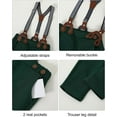 thumbnail image 5 of ZOEREA Toddler Baby Boy Suit Clothes Gentleman Wedding Outfits Long Sleeve Dress Shirt + Suspender Pants + Bowtie 1-5T, 5 of 5