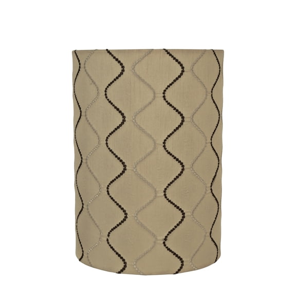 Aspen Creative 31266 Transitional Drum (Cylinder) Shaped Spider Construction Lamp Shade in Yellowish Brown, 8" wide (8" x 8" x 11")