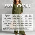 thumbnail image 2 of Morttic Women's Casual Loose Two-Piece Set Long Sleeve Round Neck Top & Elastic Waist Wide-Leg Pants with Pockets Black,S, 2 of 2