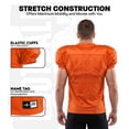 thumbnail image 3 of Exxact Sports Men’s Football Practice Jersey - Pro-Style, Lightweight & Breathable Mesh Football Jersey For Men (Orange , Adult 2XL / 3XL), 3 of 7