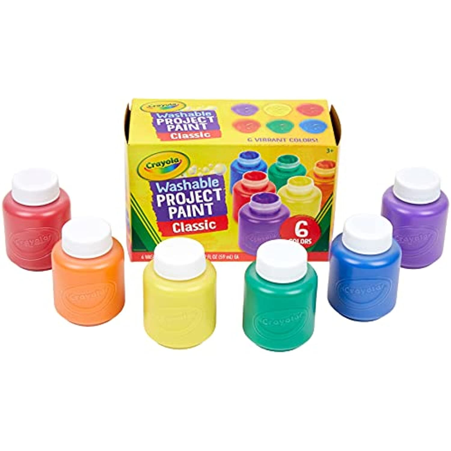 Crayola Washable Kids Paint Set & Paintbrush, Painting Supplies 18 Count  54-0125