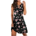 thumbnail image 2 of Mefallenssiah Mode pour Femmes Imprimé Confortable Sans Manches Décontractée tops Robe, 2 of 4