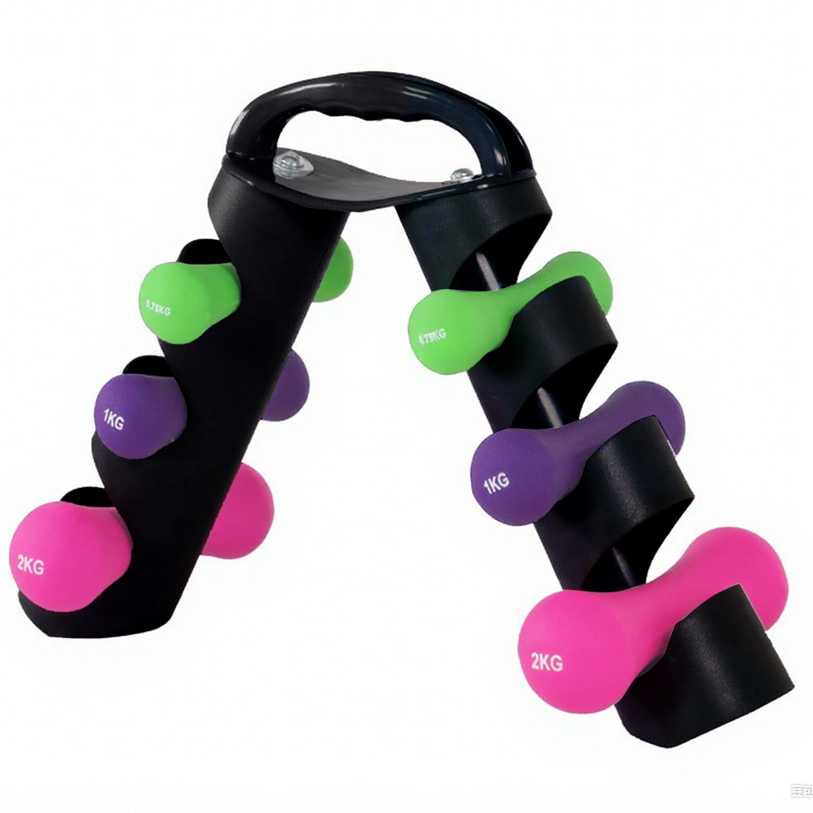 Rotatable and Foldable Dumbbell Storage Rack with Six Holes for Home Gym Vertical Rack and Adjustable Dumbbells for Organized Strength Training