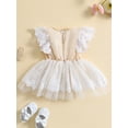 thumbnail image 3 of Wassery Infant Baby Girls Summer Romper Dresses Princess Elegant Fly Sleeve Ruffle Flower Lace Tulle A-line Dress Birthday Party Outfits, 3 of 9