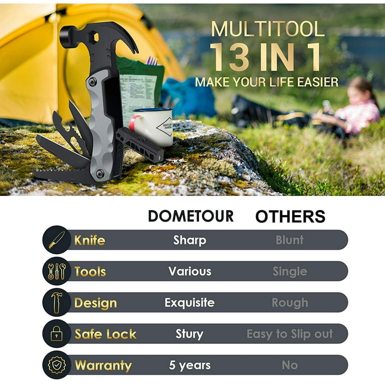 Unique Gift, Cool Gadgets, Multitool Hammer 12-in-1, JUXWONE 2023 NEW,  Portable Folding Outdoor Gear, Survival Tool Kit, Safety Lock, Screwdriver,  Pliers, Knives, Saw, Durable Nylon Sheath, EDC - Yahoo Shopping