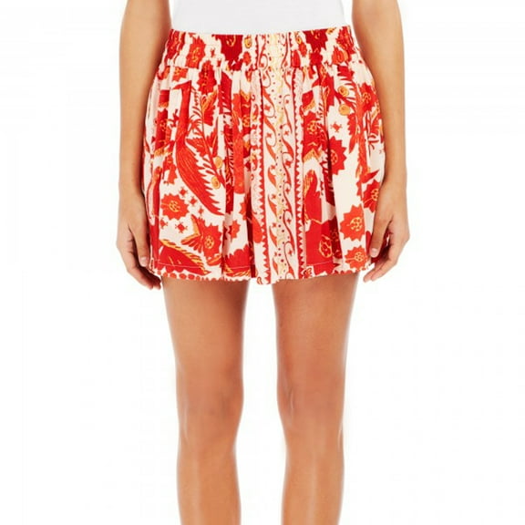 Rebecca Minkoff Women's Dane Bandana Print Skirt Sz M Burnt Orange