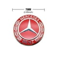 thumbnail image 2 of Peggybuy 4Pcs Rims Wheel Center Caps 75MM Hubcap Sticker for Mercedes-Benz AMG Red Wreath, 2 of 7