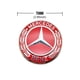 thumbnail image 2 of Tapas centrales para llantas pegatina de tapacubos de 75MM para Mercedes-Benz AMG corona roja 4 Uds., 2 of 7