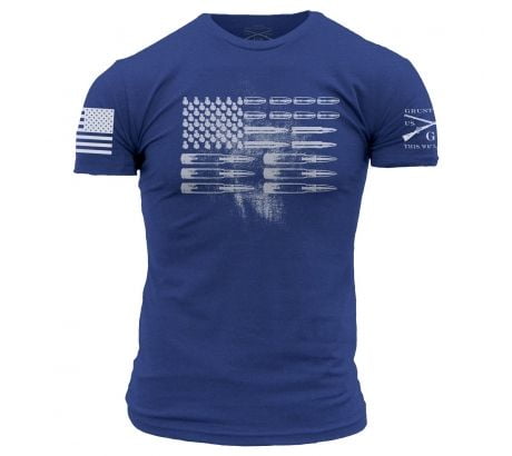 OpticsPlanet Exclusive Grunt Style American Flag T-Shirt 3001-Military Green-L