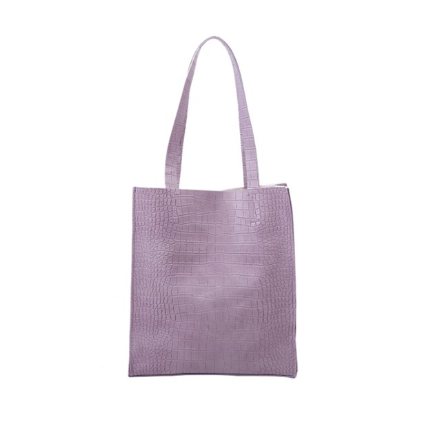 Alligator PU Tote Mujeres Gran capacidad Bolso de compras Bolso de hombro (Púrpura) Likrtyny multifunción de oficina
