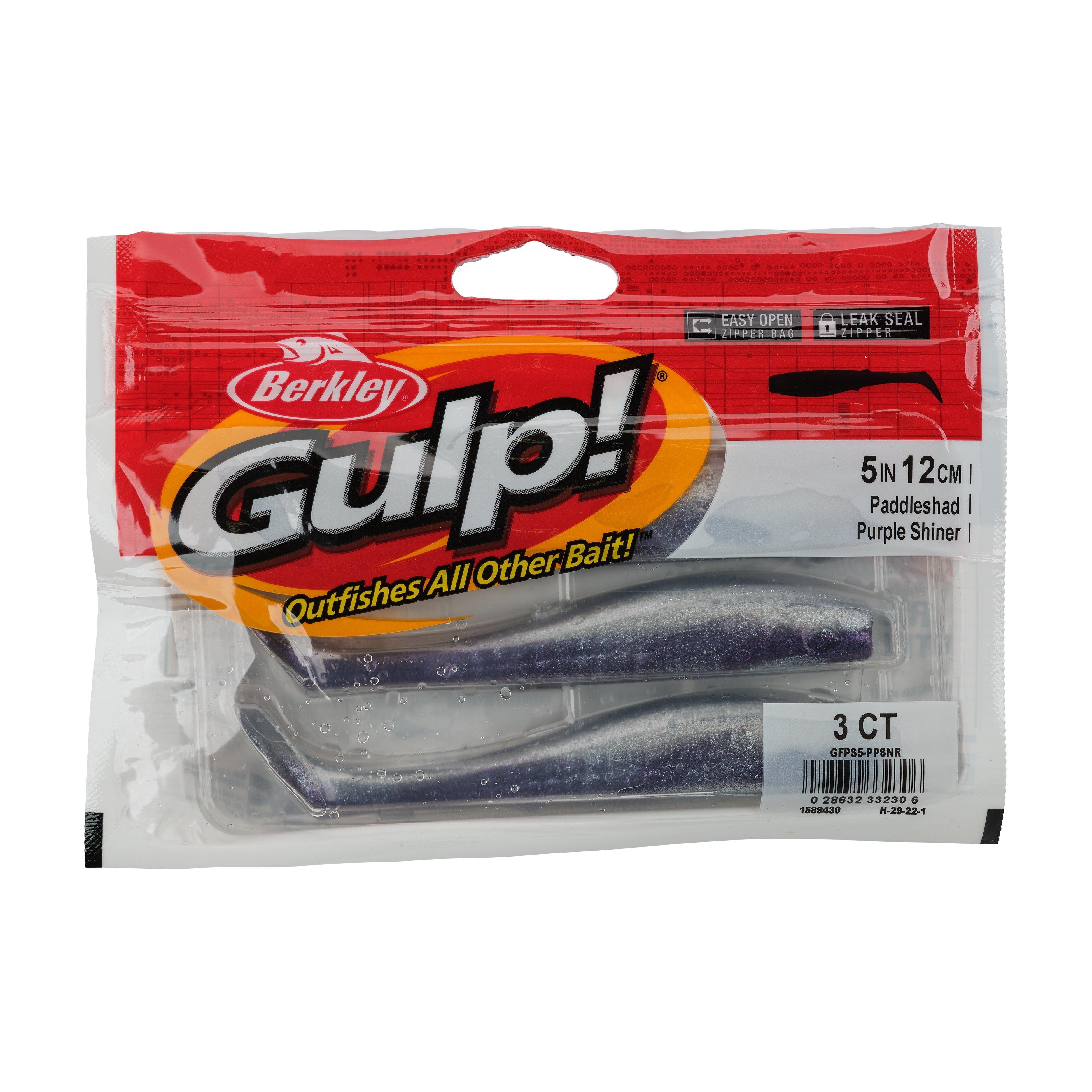 Berkley Gulp!® Paddleshad Fishing Bait, 13 cm, Purple Shiner