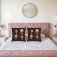 thumbnail image 2 of Set of 2 Square Throw Pillow Covers 18x18in - Stylish Patterns for Couch Bed Car - Modern Design with Subtle Orange Accents, 2 of 8