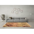 thumbnail image 3 of Ahgly Company Indoor Round Abstract Brown Contemporary Area Rugs, 8' Round, 3 of 4