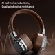 thumbnail image 5 of Auriculares de estilo retro, inalámbricos Bluetooth 5.3, subwoofer, graves profundos, vintage americano, marrón, 5 of 9