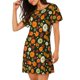 thumbnail image 2 of Easygdp Harvest Pumpkins Camisón de manga corta para mujer, informal, estampado, 2 of 6