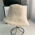 thumbnail image 2 of SikaFu The Winter Hat Girl Autumn And Winter Lambskin Thickened Warm Fisherman Hat Korean Versatile Suede Suede, 2 of 9