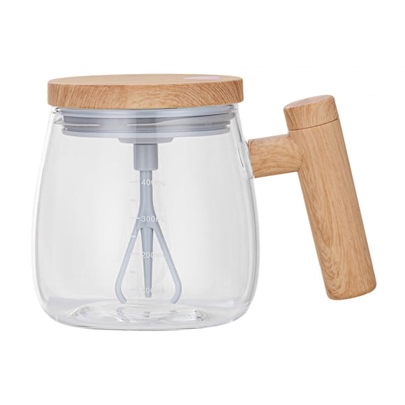 Vaso mezclador eléctrico, taza de café con agitación automática, 400 ml, ligero y de alta velocidad Claro