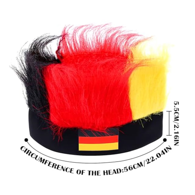 JJKBVCLO German Cup Fan : National Flag Wig Hat For Ultimate Fan Experience