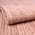 thumbnail image 4 of Pink Hand Braided Round Rugs Farmhouse Rugs for Living Area Rug for Bedroom, Kitchen, Living Room, Indoor Outdoor Rug Carpet 2" Square Feet (24x24 Inch), 4 of 5