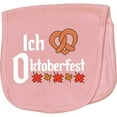 thumbnail image 2 of Inktastic Ich Liebe I Love Oktoberfest Pretzel Heart Baby Burp Cloth, 2 of 3