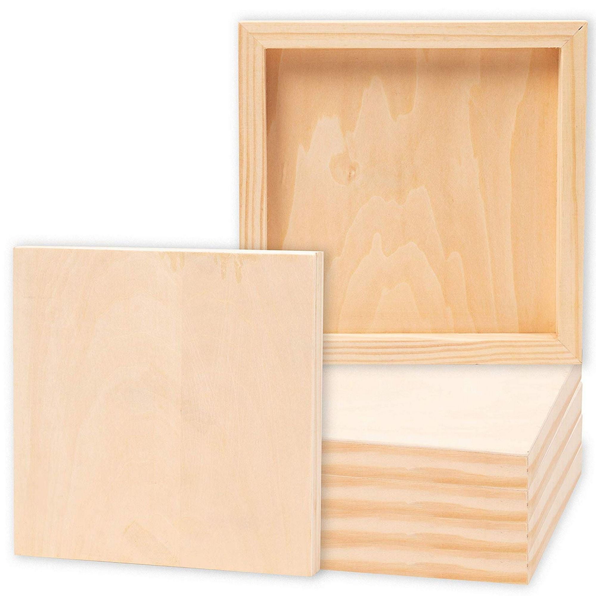 6Pack 8X8 Unfinished Wood Canvas Cradled Panel Boards for Painting