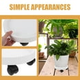 thumbnail image 3 of White Plastic Plant Tray with Wheels Mobile Rolling Pot Base Planter Stand Holder for Large Flowerpots, 3 of 6