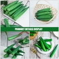 thumbnail image 3 of 10pcs Artificial Vegetable Artificial Okra Fake Foams Okra Artificial Vegetables Models, 3 of 8
