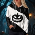 thumbnail image 2 of Godom Women's Halloween Hoodie Cute Ghost Graphic Sweatshirts Funny Pumpkin Face Tops Long Sleeve Hoodies 2025, 2 of 6