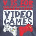 thumbnail image 3 of CafePress - V Is For Video Games Valentines Day Gamer T Shirt - Mens Tri-blend T-Shirt, 3 of 4