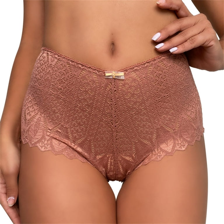 PMUYBHF 3X Underwear Women Plus Size Women Floral Lace Underwear Criss  Seamless Bikini Panty Brief Panties 7.99