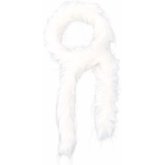 2ms 78.74 Inch White Fur Ribbon Shaggy Plush Fuzzy Precut Strips Soft Artificial Fluffy Furry Strip Roll Sewing Trim for Sewing Making Costume Clothes Home Decor Cosplay Christmas Diy Craft