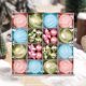 thumbnail image 1 of Juego de 44 bolas decorativas navideñas para colgar en el árbol de Navidad, bolas pintadas de color macarrón, ligeras y de forma especial, adecuadas para colgar en el árbol de Navidad Akmoler, 1 of 6