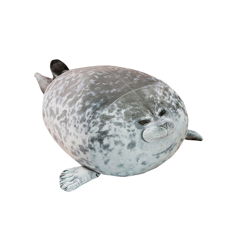 KKMA Chubby Blob Seal Plush Animal Toy Cute Ocean Pillow Pet Stuffed Doll Kids Gift Colore Chiaro, L 