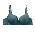 thumbnail image 3 of HVOBTTY Women's Bra Solid Color Underwire Gathered Comfortable Breathable Daily Wear, L, 3 of 5